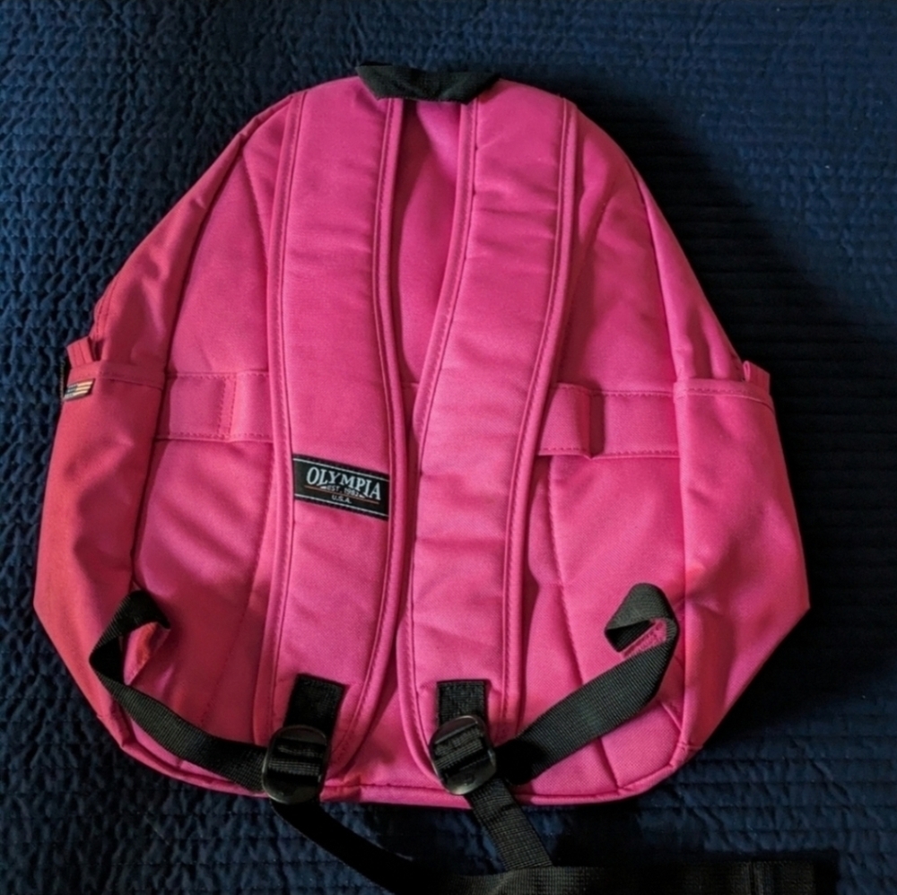 Olympia Princeton A 1010 Fuschia Pink Backpack Water Resistant 102025 - Picture 10 of 10